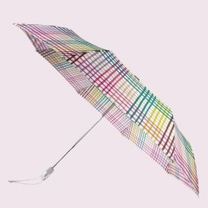 Kate Spade Rainbow Gingham Travel Umbrella